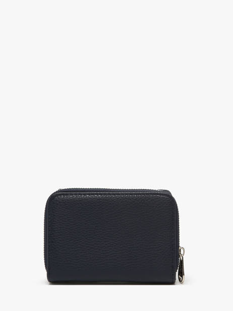Compact Zip Wallet Grained Miniprix Blue grained H6012 other view 3