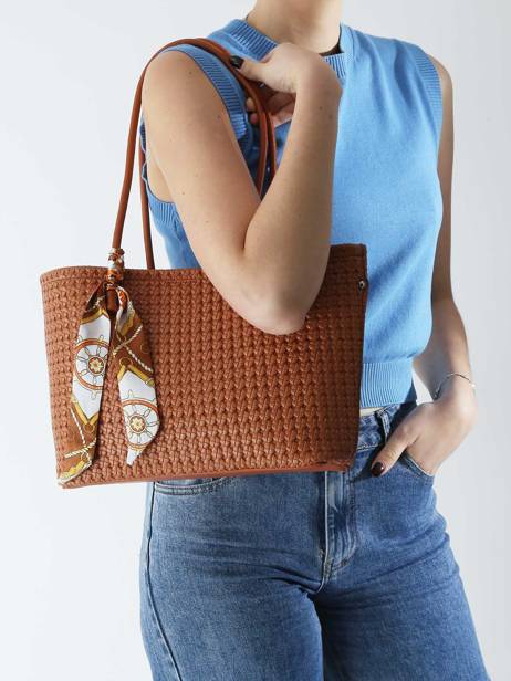Sac Porté épaule Braided Miniprix Marron braided A9113 vue secondaire 1