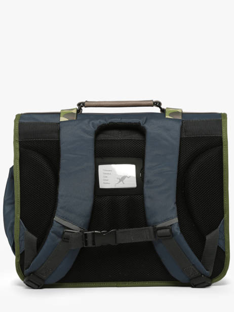 Cartable Enfant 3 Compartiments Cameleon Gris vintage urban CA41 vue secondaire 4