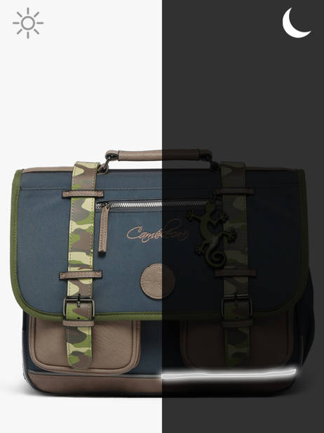 Cartable Enfant 3 Compartiments Cameleon Gris vintage urban CA41 vue secondaire 8