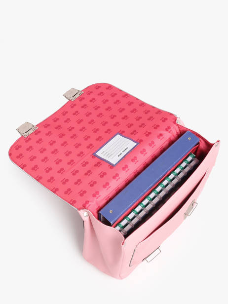 Cartable 2 Compartiments Jeune premier Rose classics C vue secondaire 3