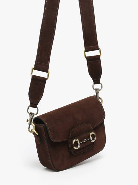 Sac Bandoulière Velvet Cuir Milano Marron velvet VE260611 vue secondaire 1