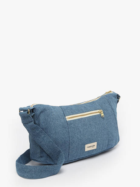 Le Sac Crossbody Mini Charlot Coton Recyclé Rivedroite Bleu timeless MCHARTIM vue secondaire 2