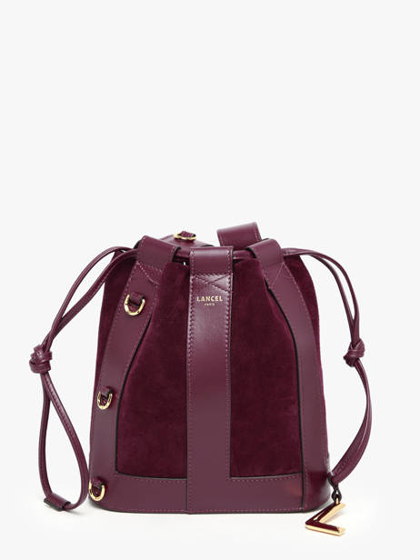 Small Leather Elles Bucket Bag Lancel Violet elles A13359