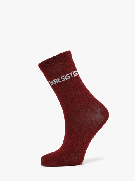 Chaussettes Femme Têtue Long Glitter Pieces Rouge girl 17162499