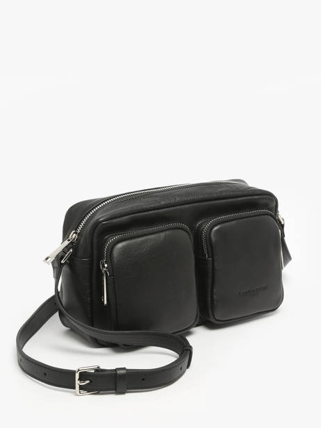 Sac Bandoulière Soft Caramella Cuir Lancaster Noir soft caramella 6 vue secondaire 2