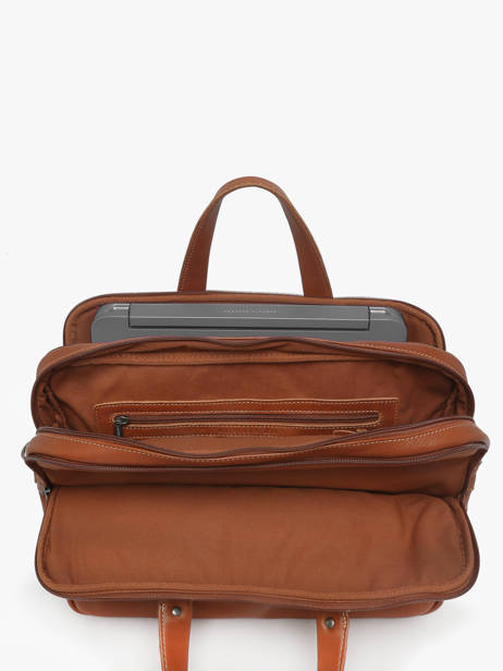 Porte-documents 3 Compartiments Arthur & aston Marron johany 5 vue secondaire 3