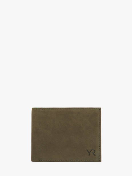 Wallet Nubuck Leather Yves renard Green nubuck 2607
