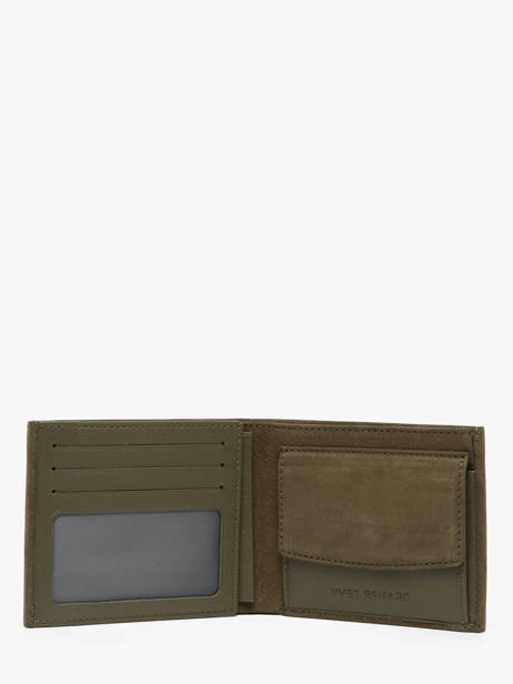 Wallet Nubuck Leather Yves renard Green nubuck 2607 other view 1