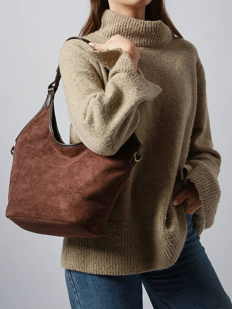 Sac Porté épaule Velvet Soft Miniprix Marron velvet soft 27591 vue secondaire 1