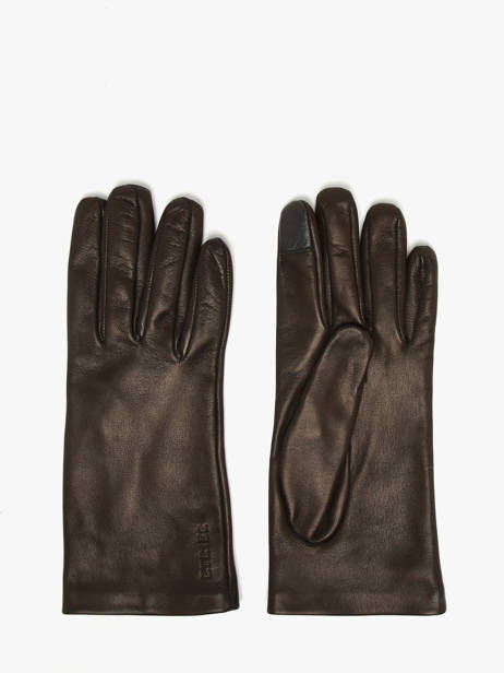 Women's Leather Gloves Etrier Black accessoires EGLO416G