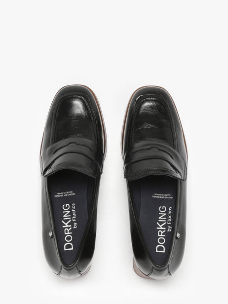 Mocassins Cristel En Cuir Dorking Noir women D9334 vue secondaire 3