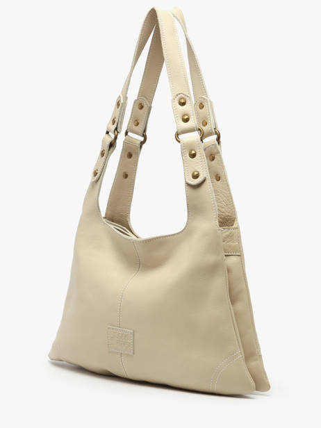 Shoulder Bag Seam Leather Basilic pepper Beige seam BSEA05 other view 2