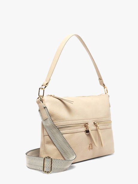 Shoulder Bag Zip Lulu castagnette Beige zip ALCIDE other view 2