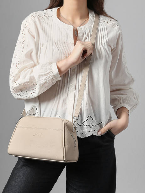 Leather Brenda Crossbody Bag Nathan baume Beige state 2 other view 1