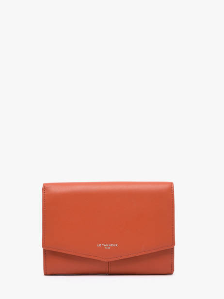 Leather Charlotte Wallet Le tanneur Orange charlotte TOTT3301