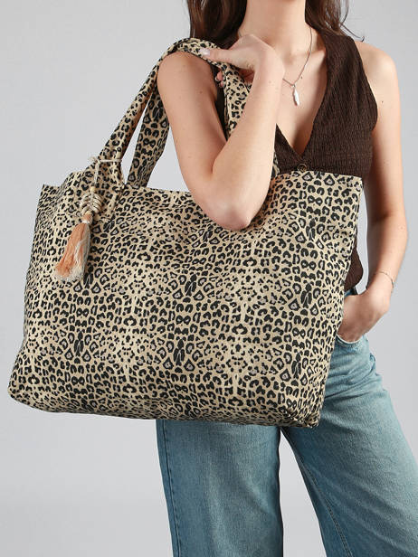 Shoulder Bag Leopard Cotton Miniprix Beige leopard L other view 1