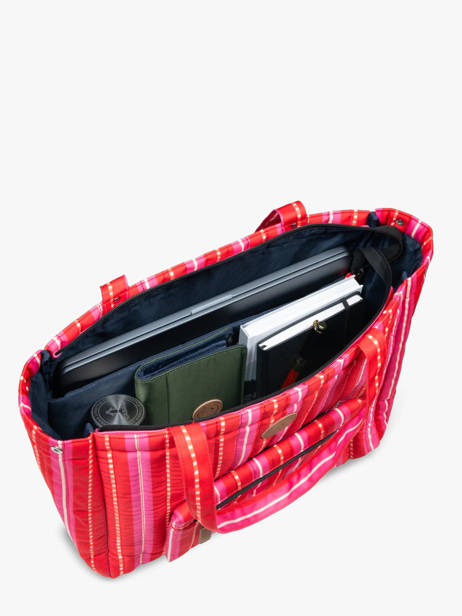 A4 Size Shoulder Bag Adventurer Recycled Polyester Cabaia Red adventurer TOTEBAGL other view 2