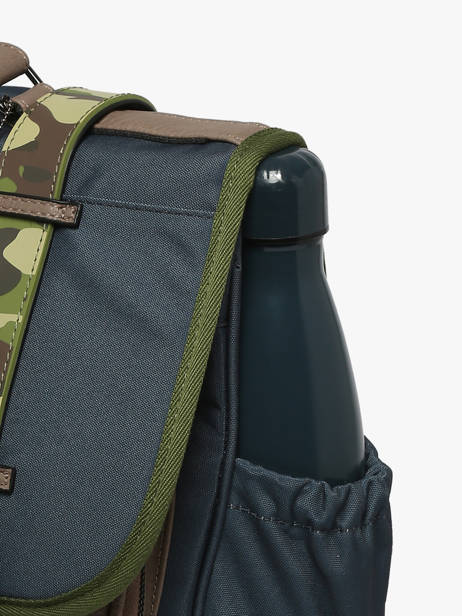 Cartable 2 Compartiments Cameleon Bleu vintage urban 27 vue secondaire 5