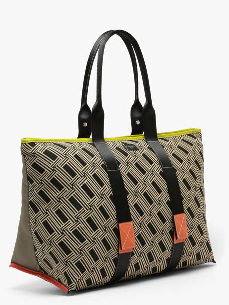 Sac Cabas Zippé L Mistral Rollable Nylon Et Cuir Lancel Multicolore mistral A13998 vue secondaire 1