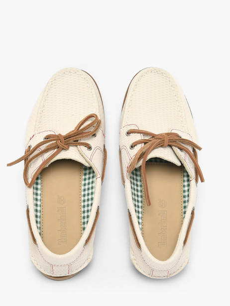Chaussures Bateau En Cuir Timberland Beige women 2Q9XEN71 vue secondaire 3