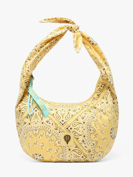 Sac Porté épaule Bandana Coton Le voyage en panier Jaune bandana PM970