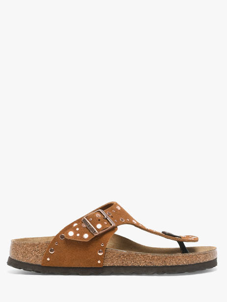 Mules En Cuir Birkenstock Marron women 1031733