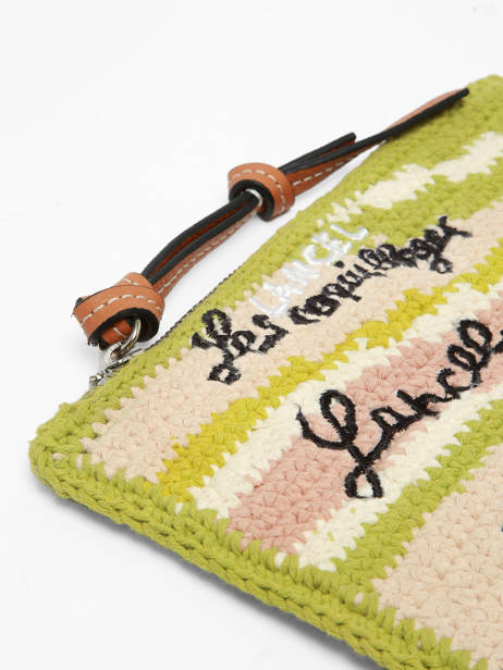 Pochette Zippée Lancel Plage Crochet Lancel Vert summer capsule A14002 vue secondaire 3