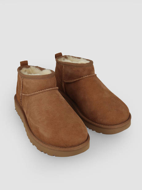 Boots Classic Ultra Mini In Leather Ugg Brown women 1116109 other view 4