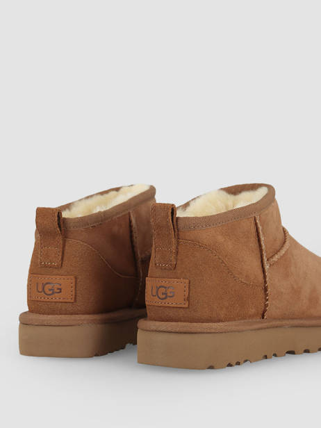 Boots Classic Ultra Mini In Leather Ugg Brown women 1116109 other view 5