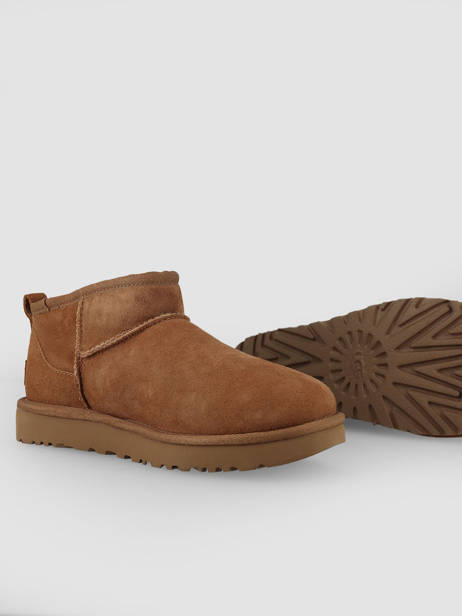 Boots Classic Ultra Mini In Leather Ugg Brown women 1116109 other view 3