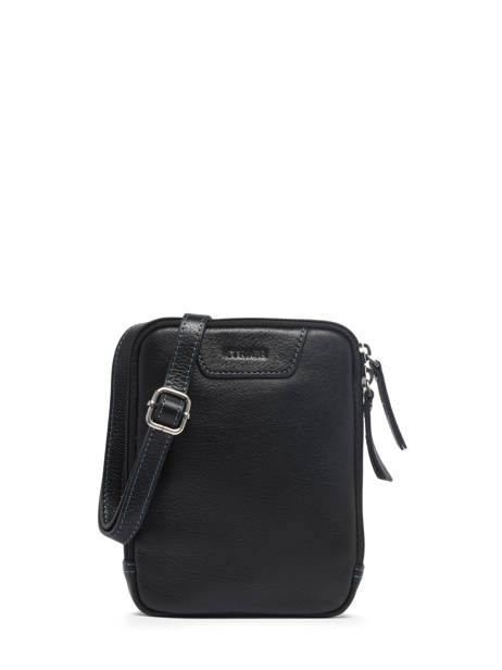 Sac Bandoulière S Foulonné Cuir Etrier Noir foulonne EFOU728S
