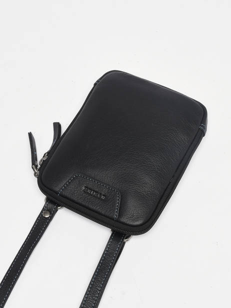 Sac Bandoulière S Foulonné Cuir Etrier Noir foulonne EFOU728S vue secondaire 2